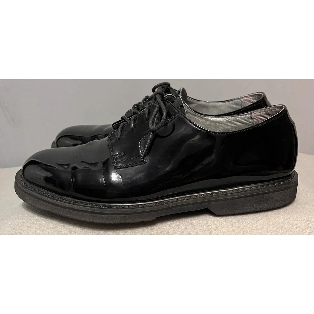 Rocky Mens Black Patent Leather Oxford Shoes High Gloss Formal‎ Dress 10.5 M